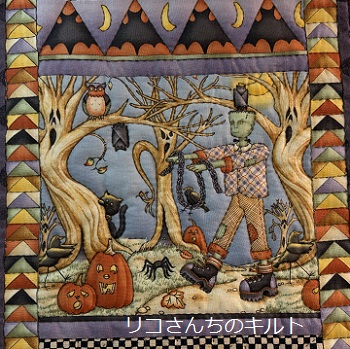 自作のハロウインミニタペストリー