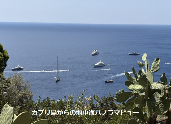 カプリ島から見る地中海
