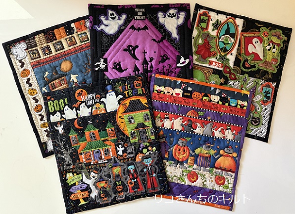 自作のハロウインミニキルト5作品