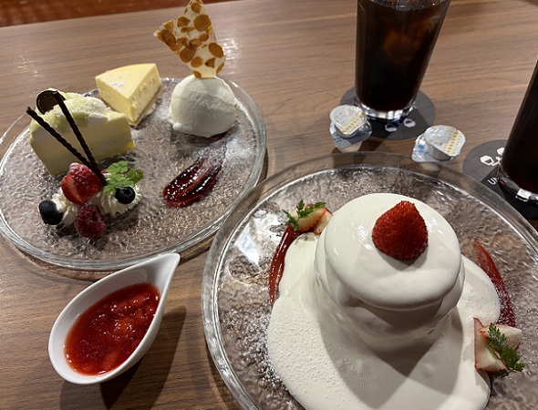 ルタオ運河プラザ店(小樽)朝限定スイーツトロトロプディングショート35%と運限定プレートナイアガラ